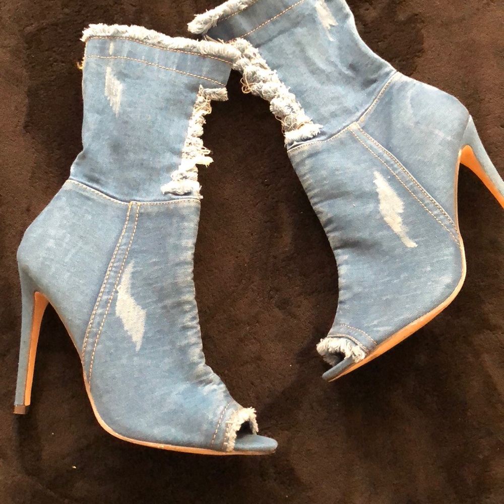 Denim Booties